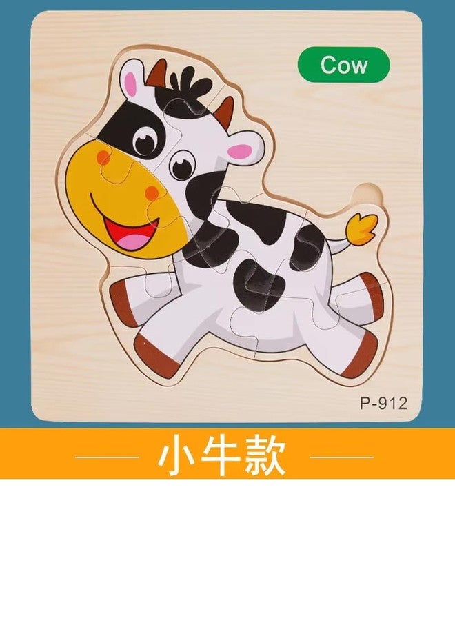 KITMEER Wooden Animals 3D Puzzle Children's Educational Toys - Set of 4 (Random Design) - Image 2